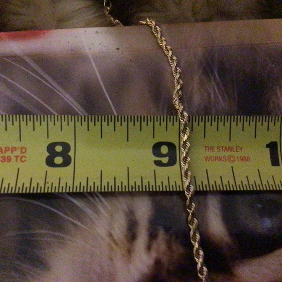 💫14k YELLOW GOLD BEAUTIFUL SIGNED ROPE BRACELET - 3.6 GRAMS - Picture 8 of 9